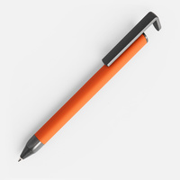 Ручка шариковая Standic Soft Touch с подставкой для телефона, оранжевая
