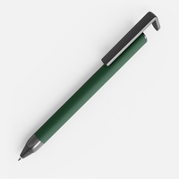 Ручка шариковая Standic Soft Touch с подставкой для телефона, зеленая