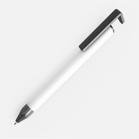 Ручка шариковая Standic Soft Touch с подставкой для телефона, белая